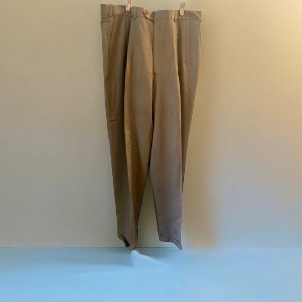 JB Britches for Nordstrom Men's Dress Pants Size 38 Virgin Wool BROWN Str. Leg